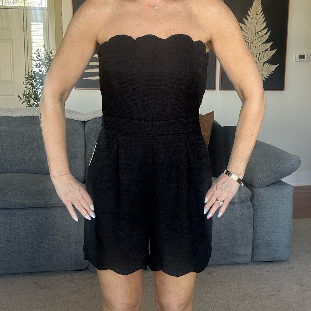 Express Black Strapless Outfit